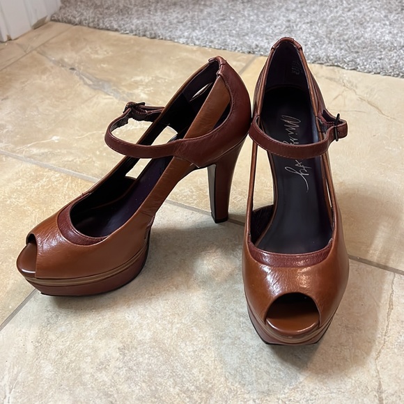 Miss Sixty brown peep toe heel - size 6 ( 36) - Picture 2 of 6